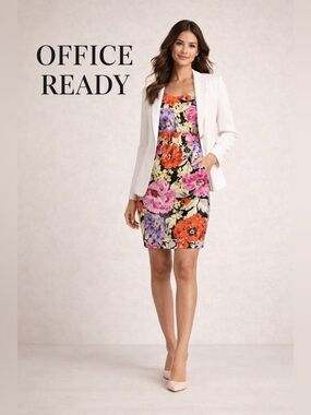 Banana Republic Floral Sheath Dress Career Work Office Spring 4